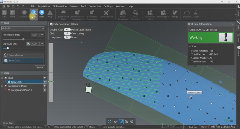 Интерфейс в режиме одной линии